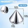 SmallCat 100PCS 8 mm Silver Spike Cone Studs, Cool Punk