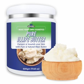 Myoc Illipe Butter | Cosmetic Grade | Long-Lasting Moisture for Skin & Hair | Perfect for Balms, Lotions, Soaps & Hair Masks | DIY Formulations – 500g / 17.63 Oz