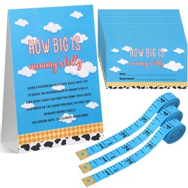 Sinload Cartoon Story Baby Shower Games Inspired Cartoon Story Party Games Include How Big Is Mommy's Belly Sign Measure Baby Bump Game 50 Guessing Cards 3 Measuring Tapes for Baby Shower Party