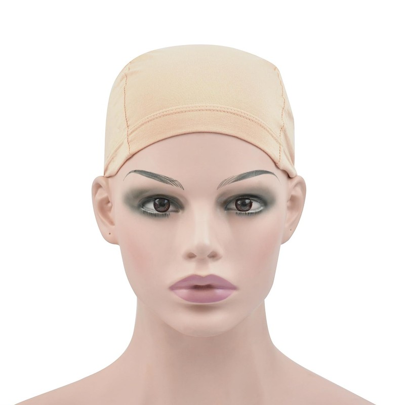 Pack of 2 Wigs Bamboo Fibre Wig Caps Elastic Breathable