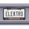 Firefighter Black Plastic License Plate Frame