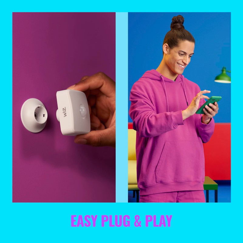 WiZ Indoor Motion Detector Wireless [White] Ultrasonic Sensor for Automatic