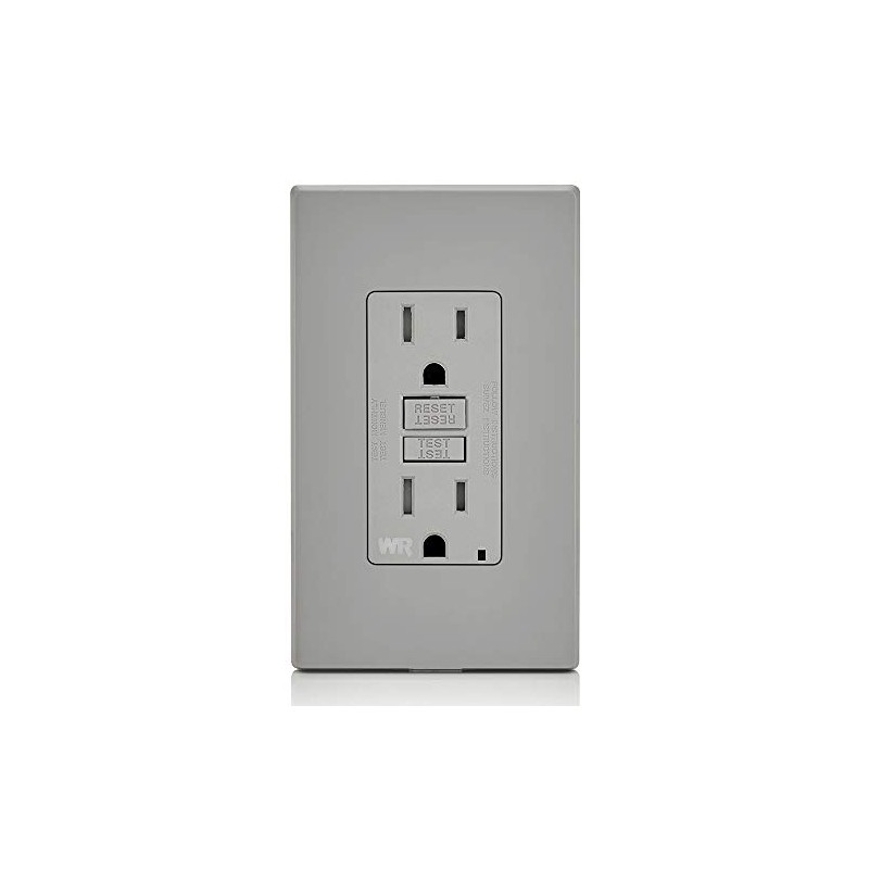 Leviton GFCI Weather-Resistant Outlet, 15 Amp, Self Test, Tamper-Resistant with