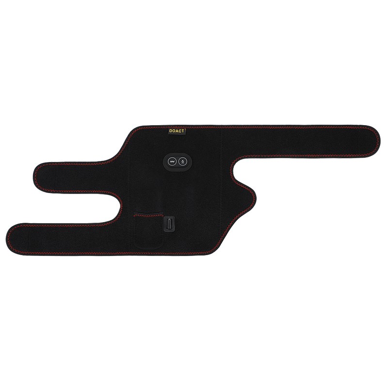 Doact new heateds vibration physiotherapy knee pads Single Pack Black