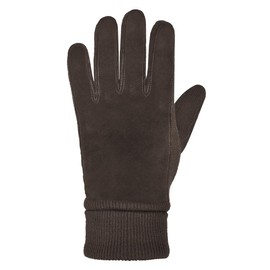 Harssidanzar Winter Suede Gloves For Womens Warmth Wool Fleece Lined Thermal Gloves SL024CA,Brown,Size S