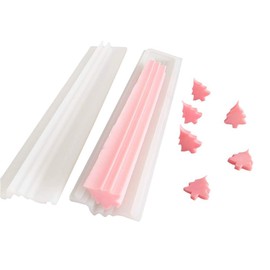 EchoDone Christmas Tree Tube Column Silicone Soap Candle Mold Embed Soap Making Supplies Silicone Mold for Soap