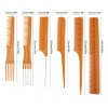Gold Magic 10 Pzs Juego De Peines Barberia/peluquería/salón De Belleza