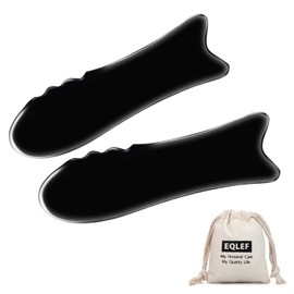 Horn Gua Sha Buffalo Horn Gua Sha Guasha Massage Tool Board Fish Shape (Pack of 2)