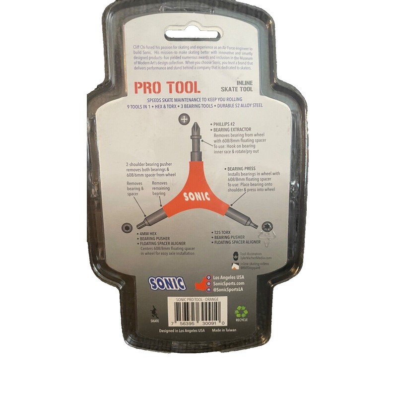 SONIC Pro Tool for Inline Skates 9 Tools in 1