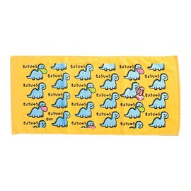 Okutani Corporation Oekaki-san Series Face Towel, Kyoryu, Blue, 100% Cotton