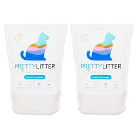 Pretty Litter Health Monitoring Cat Litter, Non-Clumping Crystal Litter, (6LB (Pack of 2), Unscented)