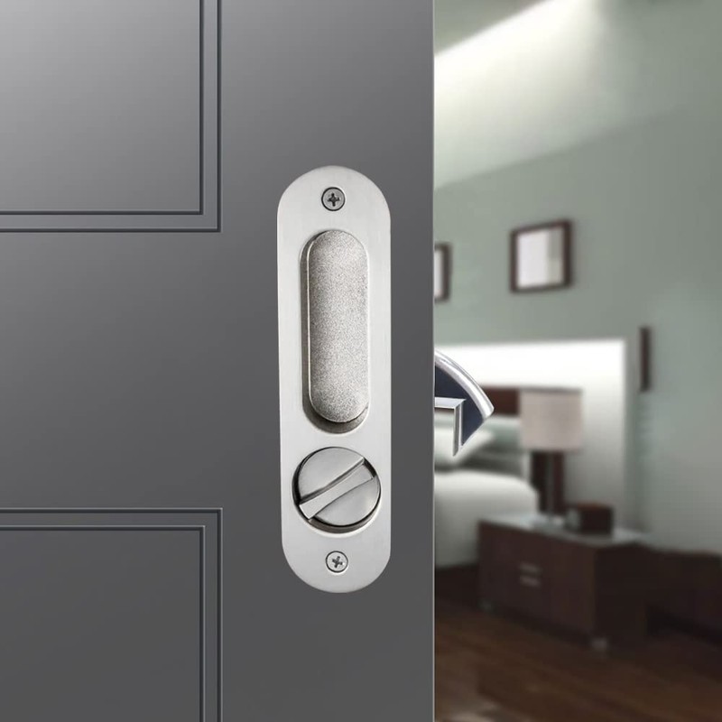 Hoconnie Pocket Door Handle with Key Sliding Door Lock Keyed
