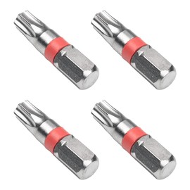 Utoolmart 25mm Long 1/4 inches Hex Shank T30 Magnetic Torx Security Screwdriver Bits S2 High Alloy Steel 4Pcs