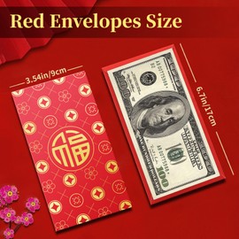 MUXIUNT 66 Pcs Chinese Lunar New Year Lucky Money Red Envelopes Pocket 红包 Snake Decorations 2025 Year of the Vietnamese Cute Snake Chinese Money Red Envelopes Hongbao Li Xi 2025 for Cash Gifts