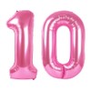 Number pink 10 globo