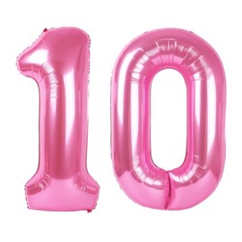Number pink 10 globo