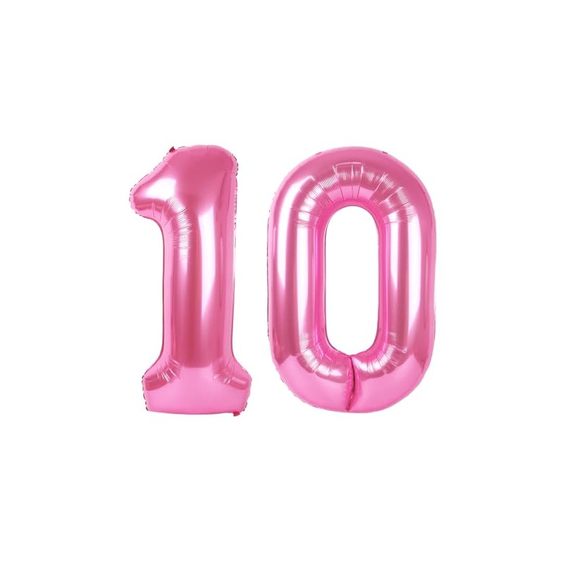 Number pink 10 globo