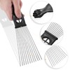 Lurrose 2 Stück Afro Pick Comb Frisur, Haarstyling, Friseursalon, Entwirrung,