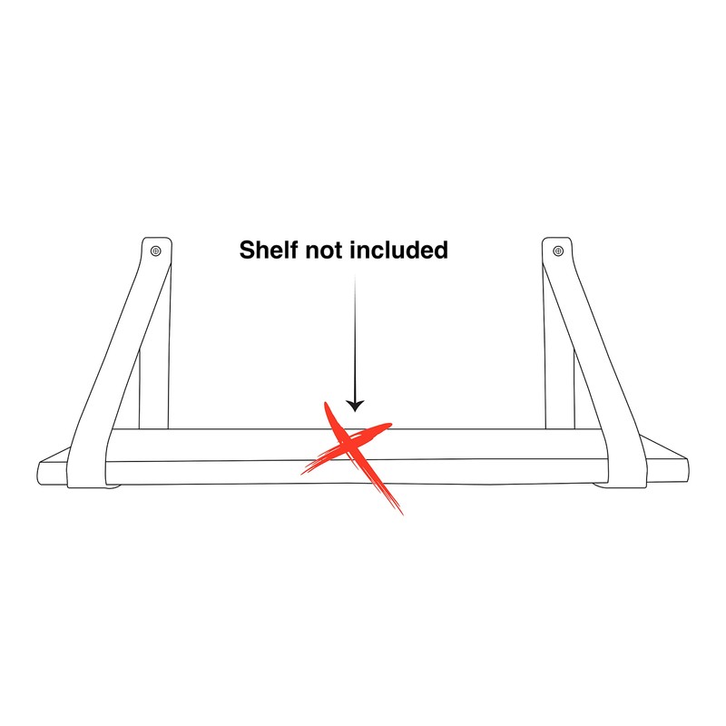 Brute Strength - Leather Shelf Brackets - Chestnut Brown -