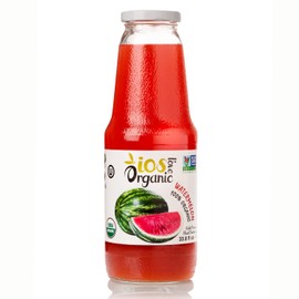 IOS Love Organic Juice - USDA Organic Certified - Cold Pressed, No Added Sugar, No Water, No Artificial Colors, No Preservatives, No Flavors Added, No Gluten - 33.8 Fl Oz (Watermelon, Pack of 6)