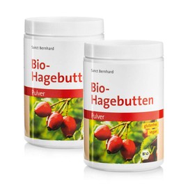 Sanct Bernhard Organic Rosehip Powder, Gluten-Free, Vegan, for Smoothies, Shakes, Cereals, Contents 1 kg
