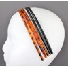 Brown Black set of 5 headbands pack plastic thin skinny