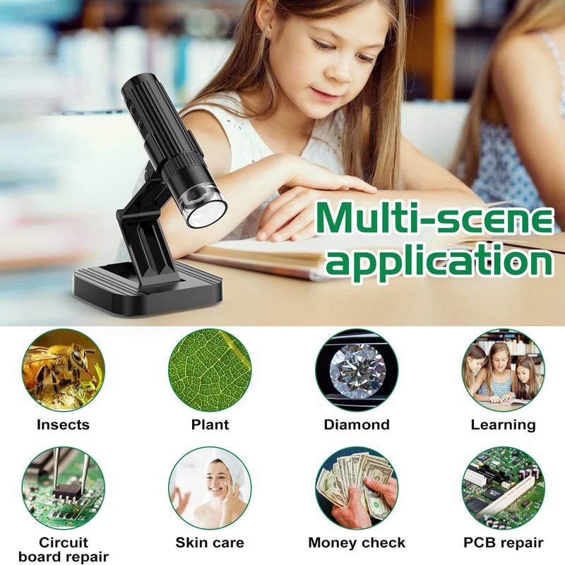 WADEO Digital Microscope, 1080P HD 50-1000X USB Microscope, Mini Microscope