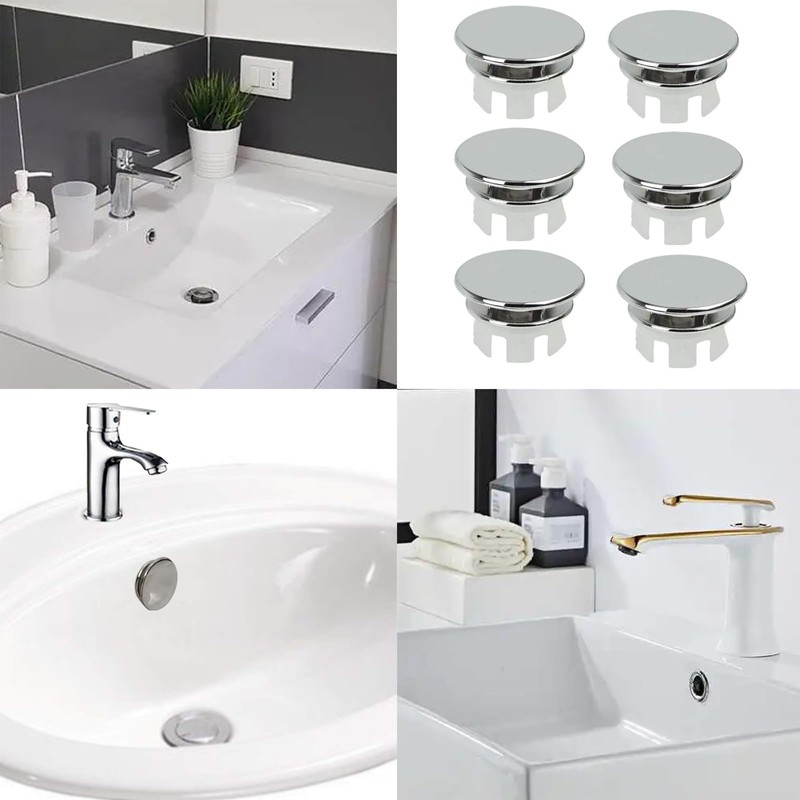 6 Piece Sink Overflow Cover