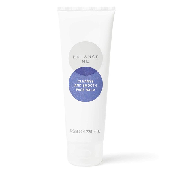 Balance Me Cleanse & Smooth Face Balm Hot Cloth Cleanser, Removes Makeup & Exfoliates With Arctic Cloudberry & Rosehip, Oil Cleanser for All Skin Types, 100% Natural & Vegan, Made in UK, 4.2 Fl Oz