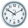 Impecca 12" Silent Wall Clock Non Ticking Sweep Movement, Metallic