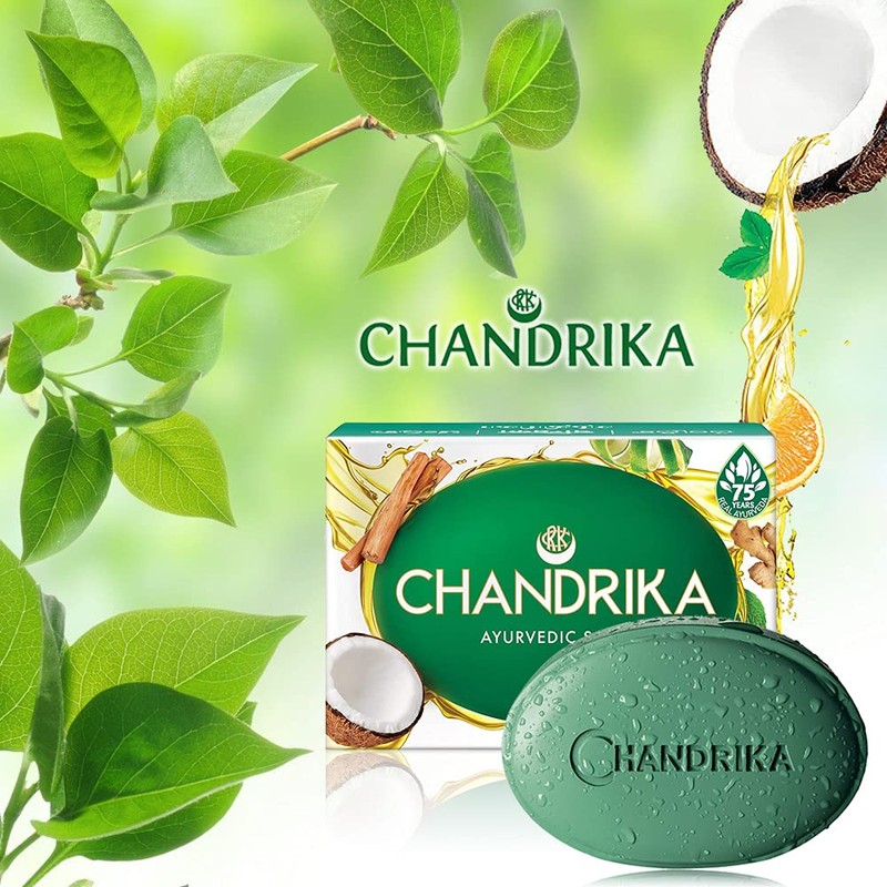 Chandrika Ayurvedic Soap 75g (Pack of 5)