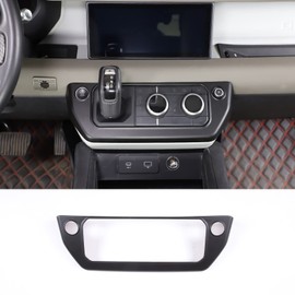 Car Center Control Panel Frame Cover & Air Conditioning Switch Panel Inner Trim Accessories for Land Rover Defender 110 2020 2021 2022 2023 (Matte Black)