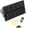8 Gang Car Rocker Switch Panel with Blue LED Light