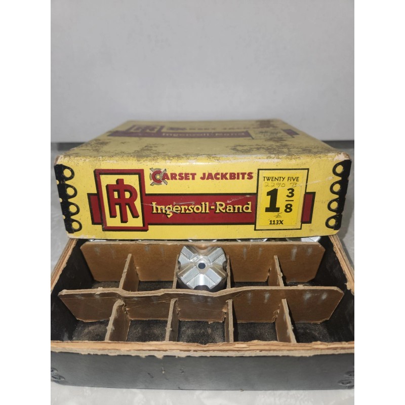 Ingersoll Rand (NOS) 1-3/8" Rock Drill Bit, Carbide Tip Cross,