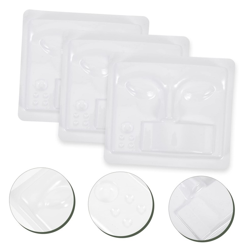 BIUDECO 3pcs Eyelash Practice Tray for Lash Extensions Beauty Face