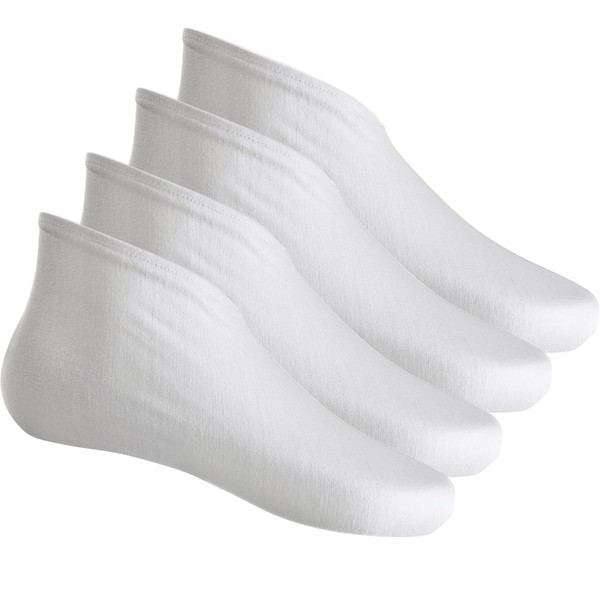 Hotop 2 Pairs Moisturizing Socks Foot Spa Socks Cotton Moisture Enhancing Socks Cosmetic Socks for Dry Hard Cracked Skin, White