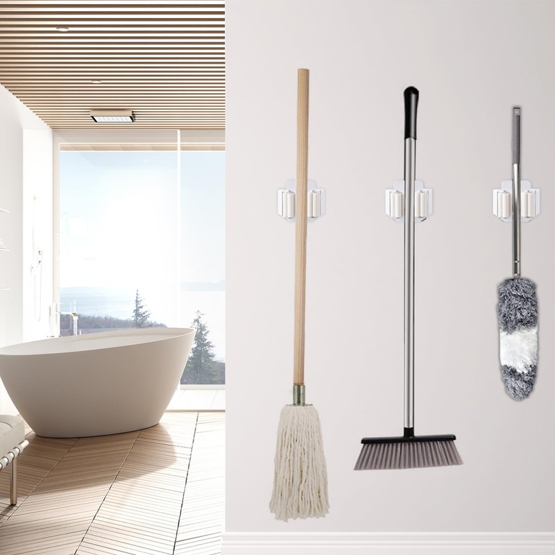 Verdenu 10 Pack Broom Holder Wall Mount, Mop and Broom