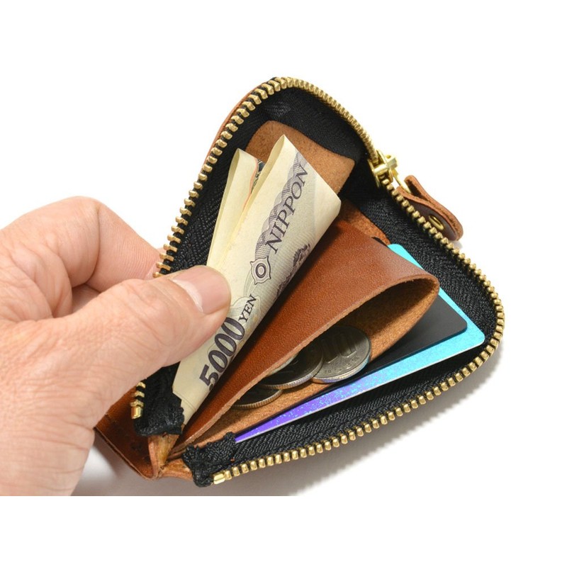 Tochigi Leather Coin Case, Nume Leather, Made in Japan, 7