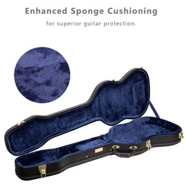 Crossrock Shaped Electric Guitar Case, For Telecaster and Stratocaster Style, Black (CRW600STBK)