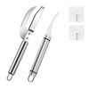 Wjwumha 4Pcs Shrimp Deveining Tool Fish Scaler Set, Shrimp Peeler,
