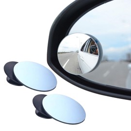 Dinghaole 2St seitliche Rückspiegel selbstklebender konvexer Spiegel,360° Verstellbar Konvex Weitwinkel Totwinkel Rückspiegel Selbstklebende Blindspiegel,Weitwinkelspiegel Selbstklebende Blindspiegel