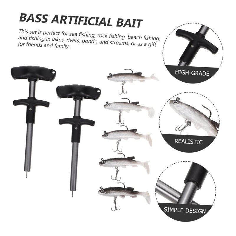 BESPORTBLE 7pcs Fishing Hook Remover Tool with Ergonomic Handle Vivid