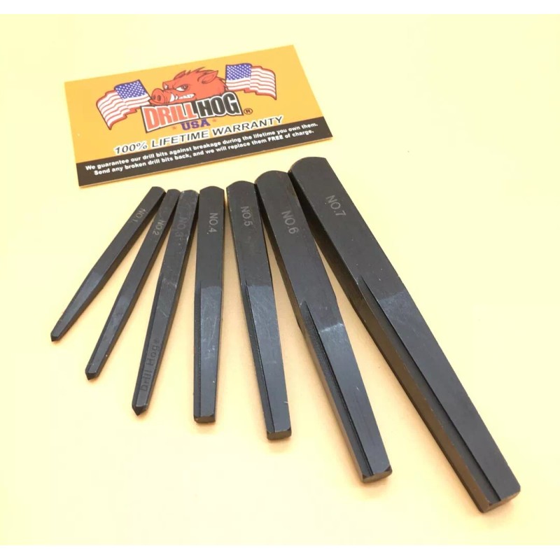 Drill Hog® Square Easy Out Set Screw Extractor Straight Lifetime