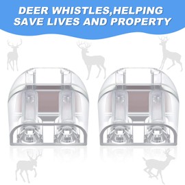 BBTO 8 Pieces Deer Whistles for Car with Adhesive Tapes Deer Horns Alerts Deer Repellent Warning Devices and Extra 20 Pieces Adhesive Tapes for Car Truck Auto and Vehicles (Transparent)