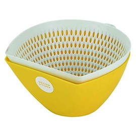 PEARL METAL DELISH KITCHEN Pearl Metal Chilitori Colander Bowl, Large, Yellow