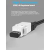URWOOW USB 3.0 Keystone Jack Inserts (2 Pack)