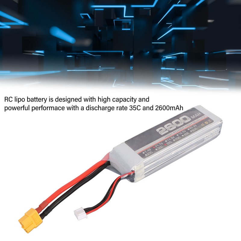 11.1V 35C 2600mAh 3S RC Lipo Battery for FPV Racing