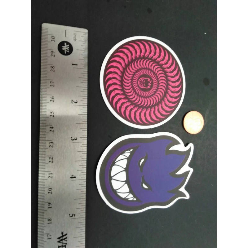 Unbranded 2 SPITFIRE WHEELS purple New-school SKATE skateboard STICKERS LOT