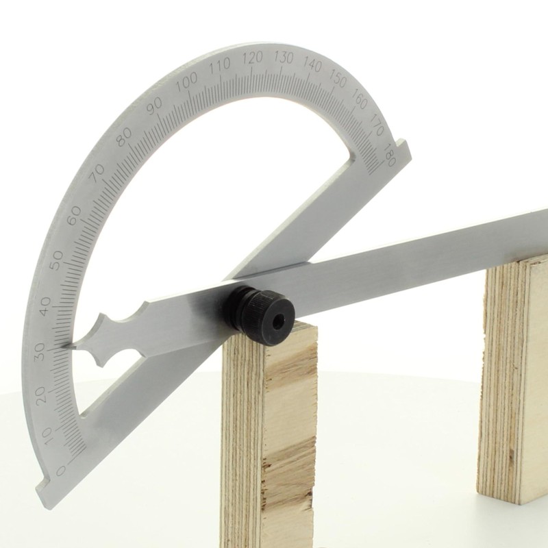 hedue® Degree Gauge 120 mm - Protractor Metal with Measuring