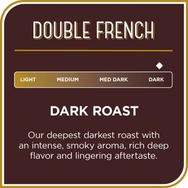 Don Francisco's Double French Dark Roast Ground Coffee: Premium 100% Arabica Beans, Bold & Smoky 10 oz Bag - Intense Flavor for Drip Coffee Maker, Pour Over Coffee & French Press Coffee - Family Crafted Since 1871